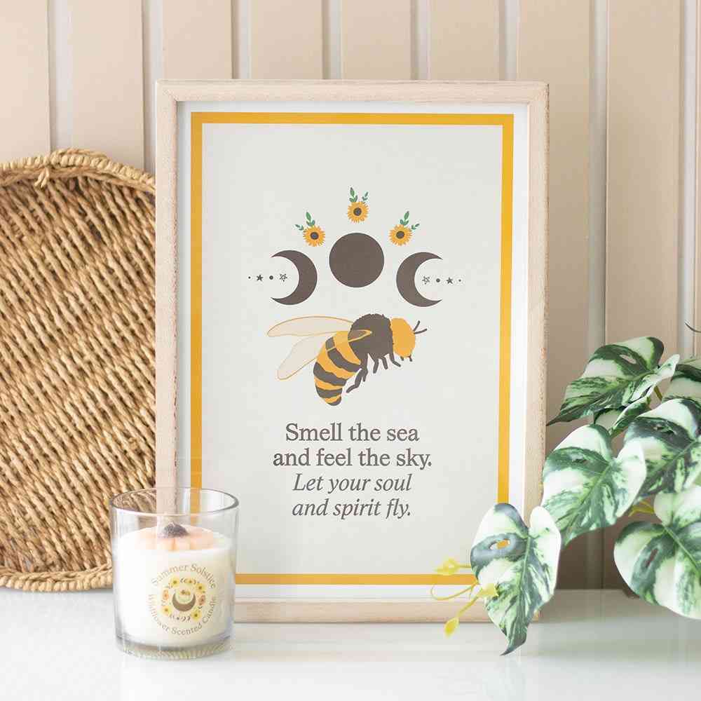 Something Different - Summer Solstice Bee Afbeelding met lijst - Multicolours